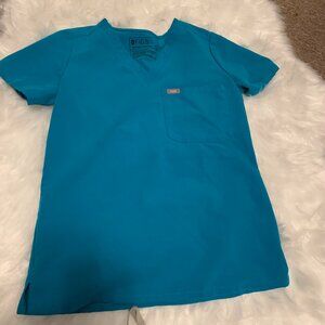 Figs Limited Edition Turquoise Teal XS Catarina XS Yola Skinny Scrub Pants Set